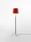 Red and Brass Hall Foot G3 Floor Lamp by Jaume Sans 2