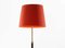 Lampada da terra Hall Foot G3 rossa e ottone di Jaume Sans, Immagine 3
