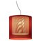 Moaré LM Pendant Lamp in Red and White by Antoni Arola 1