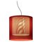 Moaré LM Pendant Lamp in Red and White by Antoni Arola, Image 1