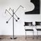 Milan Three-Arms Black Gunmetal Floor Lamp by Schwung, Image 3