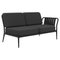 Ribbons Black Double Left Sofa by Mowee 1