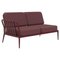 Ribbons Burgundy Double Right Modular Sofa by Mowee 1
