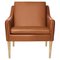 Mr. Olsen Lounge Chair in Smoked Oak and Cognac Leather by Warm Nordic 1
