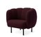 Cape Lounge Chair with Stitches Burgundy by Warm Nordic 3
