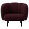 Cape Lounge Chair with Stitches Burgundy by Warm Nordic 1