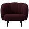 Cape Lounge Chair with Stitches Burgundy by Warm Nordic, Image 1