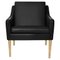 Mr. Olsen Lounge Chair in Smoked Oak and Black Leather by Warm Nordic 1