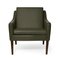 Mr. Olsen Lounge Chair in Walnut and Pickle Green Leather by Warm Nordic, Image 2