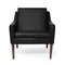 Mr. Olsen Lounge Chair in Walnut and Black Leather by Warm Nordic 2