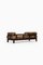 Dark-Stained Beech & Buffalo Leather Daybed, 1960s 8
