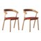 Nude Dining Chairs in Natural Leather by Made by Choice, Set of 2 1