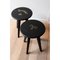 Black Stained Ash Assy Stools by Mademoiselle Jo, Set of 2 2