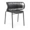 Black Cielo Stacking Chair with Armrest by Sebastian Herkner 2