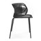 Black Cielo Stacking Chair with Armrest by Sebastian Herkner 5