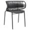 Black Cielo Stacking Chair with Armrest by Sebastian Herkner 1