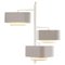 Ivory and Taupe Carousel I Suspension Lamp by Dooq 1
