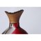 Rote und graue Vase aus mundgeblasenem mundgeblasenem Glas von Pia Wüstenberg 5