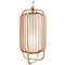 Brass and Salmon Jules II Suspension Lamp by Dooq 4