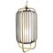 Brass and Cobalt Jules II Suspension Lamp by Dooq 7