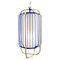 Brass and Cobalt Jules II Suspension Lamp by Dooq, Image 1