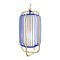 Brass and Cobalt Jules II Suspension Lamp by Dooq 2