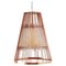 Salmon Up Suspension Lamp with Copper Ring by Dooq 1