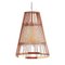 Salmon Up Suspension Lamp with Copper Ring by Dooq 2