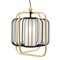 Brass and Taupe Jules III Suspension Lamp by Dooq 4