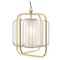Brass and Taupe Jules III Suspension Lamp by Dooq 2
