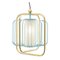 Brass and Taupe Jules III Suspension Lamp by Dooq 6