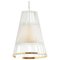 Ivory Up Suspension Lamp with Brass Ring by Dooq 1