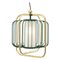 Brass and Mint Jules III Suspension Lamp by Dooq 5
