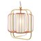 Brass and Salmon Jules III Suspension Lamp by Dooq, Image 1