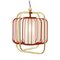 Brass and Salmon Jules III Suspension Lamp by Dooq, Image 2