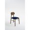 Bokken Upholstered Chair in Caneletto and Blue by Colé Italia 2