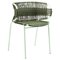Olive Cielo Stacking Chair with Armrest by Sebastian Herkner, Image 1