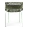Olive Cielo Stacking Chair with Armrest by Sebastian Herkner, Image 4