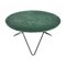 Grüner O Table aus Indio Marmor & schwarzem Stahl von Oxdenmarq 1