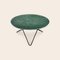 Green Indio Marble and Black Steel O Table by Oxdenmarq 2