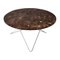 Brown Emperador Marble and Black Steel O Table by OxDenmarq 1