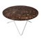 Brown Emperador Marble and Black Steel O Table by OxDenmarq, Image 1