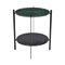 Green Indio and Black Marquina Marble Deck Table by OxDenmarq 1