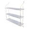 White Carrara Marble and Brass Morse Shelf by OxDenmarq 1