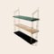 White Carrara Marble and Brass Morse Shelf by OxDenmarq 5