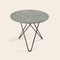Grey Marble and Black Steel Dining O Table by OxDenmarq 2