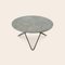 O Table aus grauem Marmor & schwarzem Stahl von OxDenmarq 2