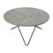 Grey Marble and Black Steel O Table by OxDenmarq 1