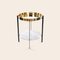 Brass and White Carrara Marble Deck Table by OxDenmarq 2