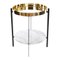 Brass and White Carrara Marble Deck Table by OxDenmarq 1